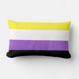 Nonbinary Flag Lumbar Cushion