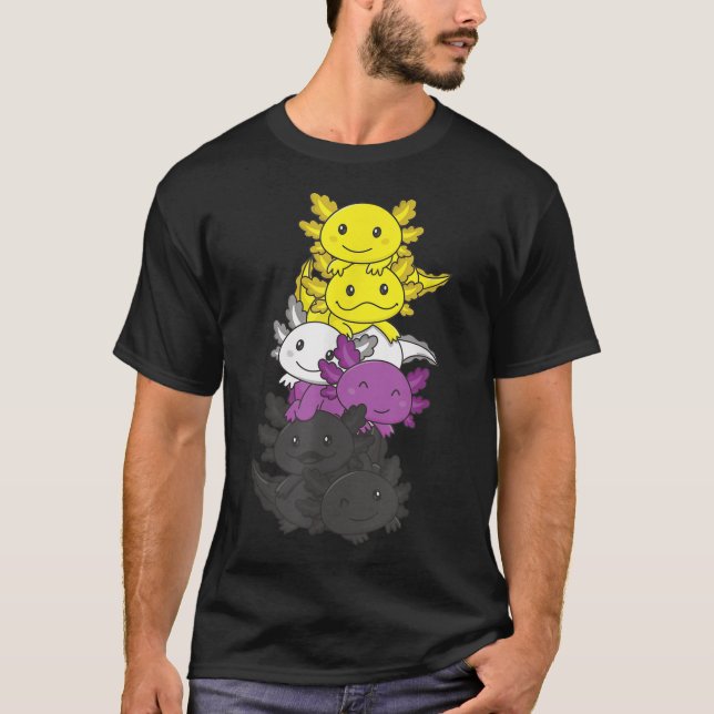 Nonbinary Flag Non Binary Pride Lgbtq Axolotl _1  T-Shirt (Front)