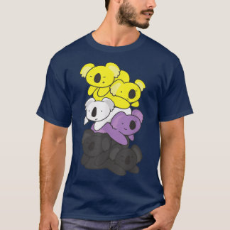 Nonbinary Flag Non Binary Pride LGBTQ Koala  T-Shirt