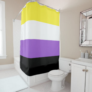 Nonbinary Flag Shower Curtain