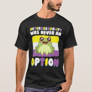 Nonbinary Frog LGBT Frog Meme Non Binary Pride Fla T-Shirt