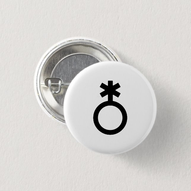 Nonbinary Gender Symbol 3 Cm Round Badge (Front & Back)