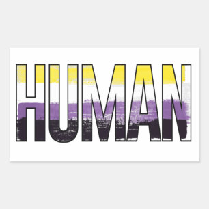 Nonbinary Human Rectangular Sticker