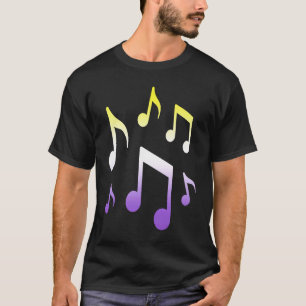 Nonbinary LGBT Subtle NB Music Notes Musician LGBT T-Shirt