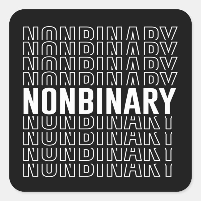 Nonbinary Pattern  Square Sticker (Front)