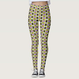 nonbinary pattern white basic B Leggings