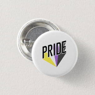 Nonbinary Pride Burst 3 Cm Round Badge