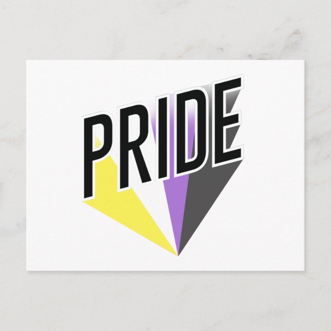 Nonbinary Pride Burst Postcard (Front)