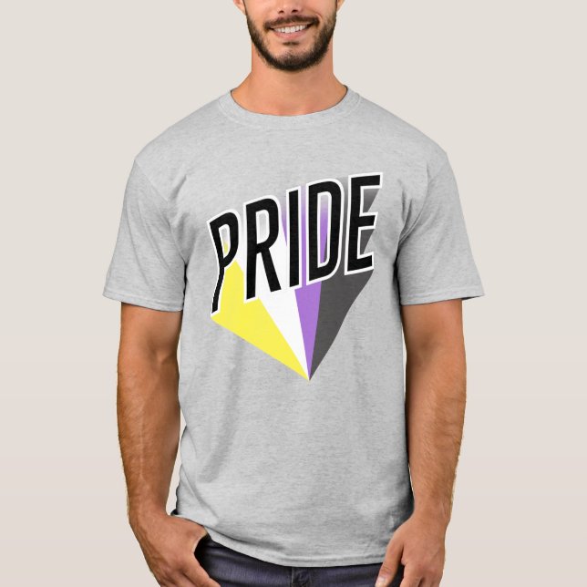 Nonbinary Pride Burst T-Shirt (Front)