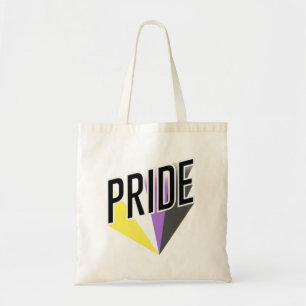 Nonbinary Pride Burst Tote Bag