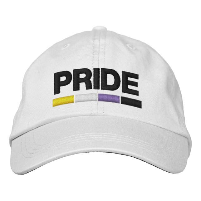 Nonbinary Pride Embroidered Hat (Front)