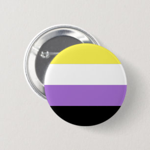 Nonbinary Pride Flag 6 Cm Round Badge