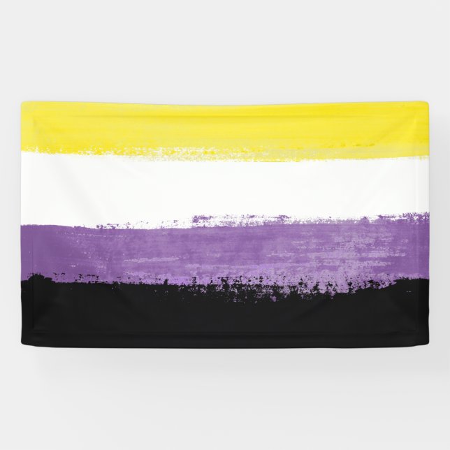 Nonbinary Pride Flag Banner (Horizontal)