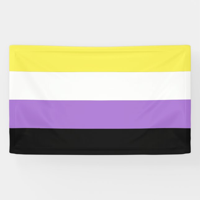 Nonbinary Pride Flag Banner (Horizontal)