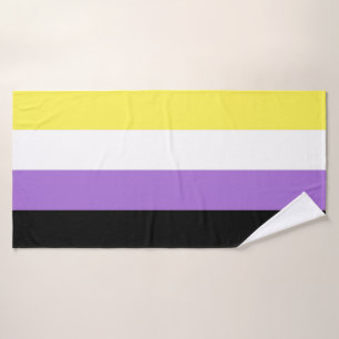 Nonbinary Pride Flag Bath Towel