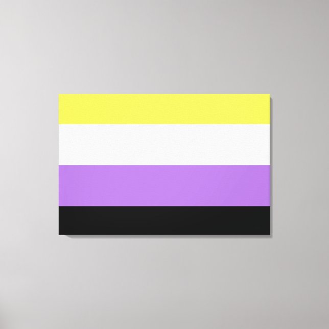 Nonbinary Pride Flag Canvas Print (Front)