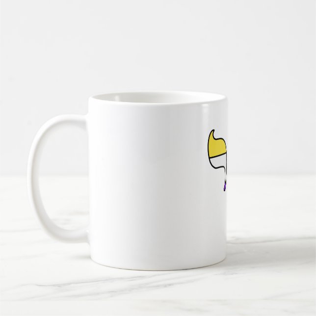 Nonbinary Pride Flag Chai Coffee Mug (Left)