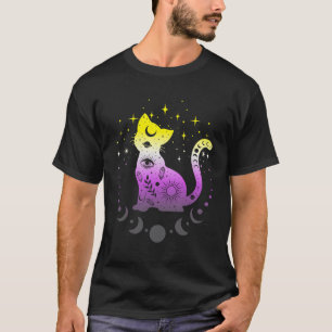 Nonbinary Pride Flag Colours Non-Binary Astronomy T-Shirt