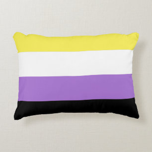 Nonbinary Pride Flag Decorative Cushion