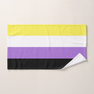 Nonbinary Pride Flag Hand Towel