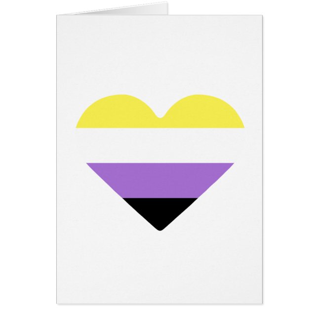 Nonbinary Pride Flag Heart (Front)