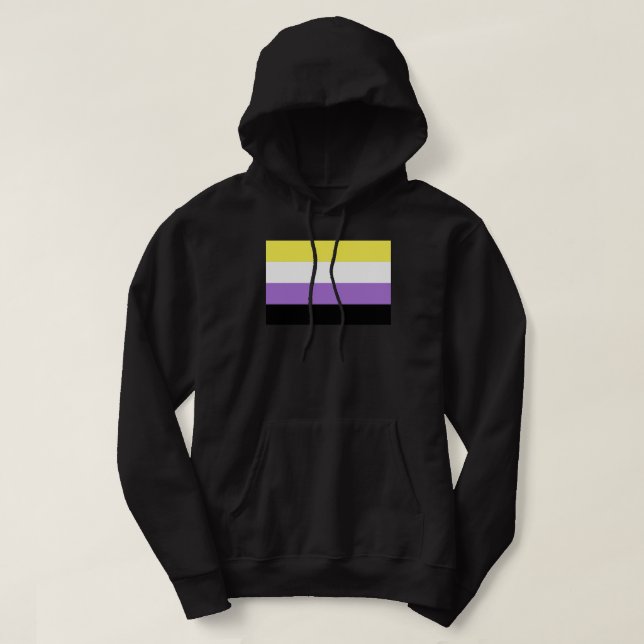 Nonbinary Pride Flag Hoodie (Design Front)