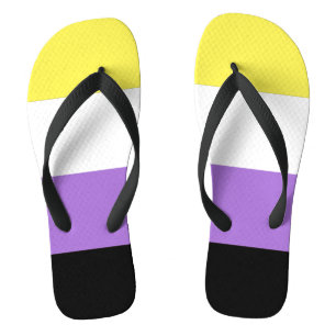 Nonbinary Pride Flag Jandals