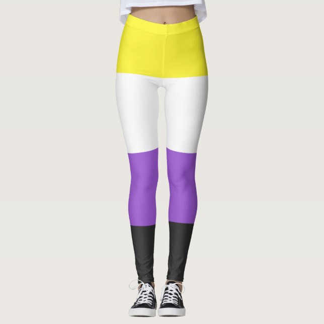 Nonbinary Pride Flag Leggings (Front)
