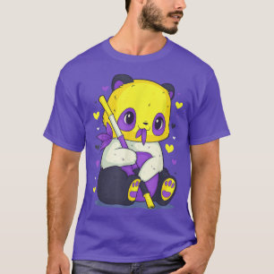 NonBinary Pride Flag Panda Genderqueer LGBT Gay Pr T-Shirt