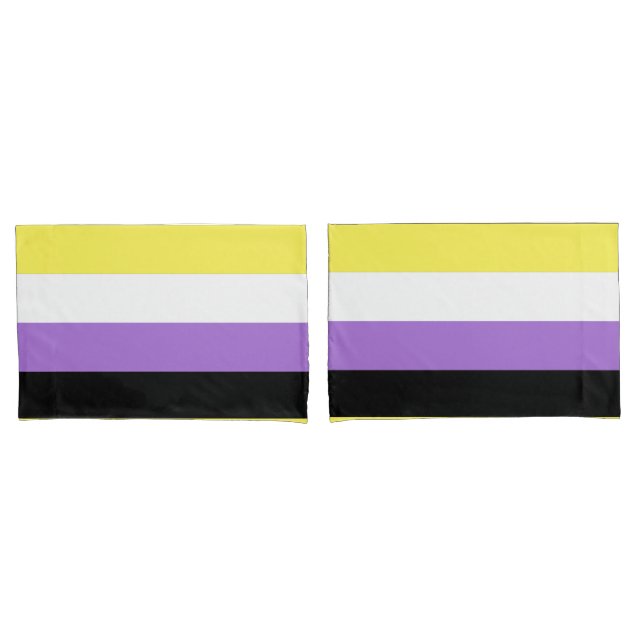 Nonbinary Pride Flag Pillowcase (Front-Set)