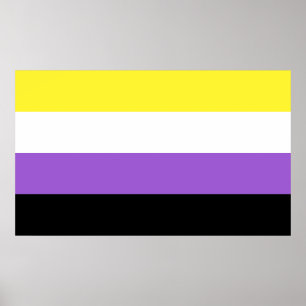 Nonbinary Pride Flag Poster