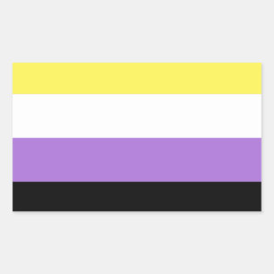 Nonbinary Pride Flag Rectangular Sticker
