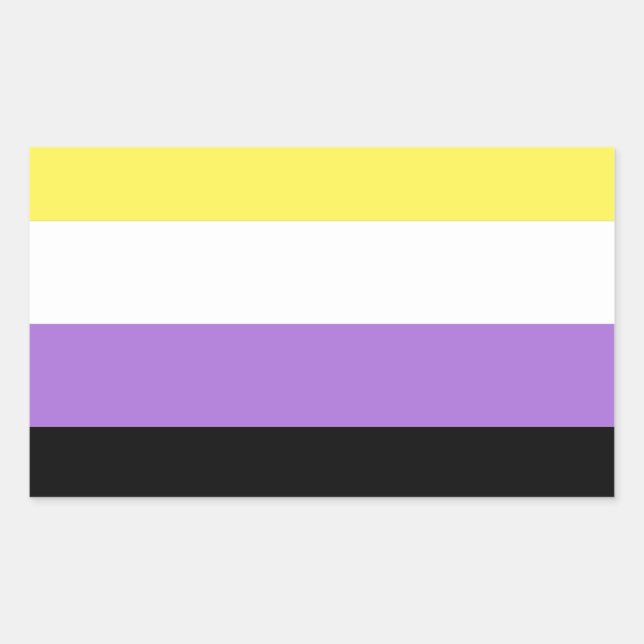 Nonbinary Pride Flag Rectangular Sticker (Front)