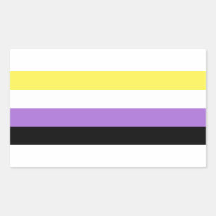 Nonbinary Pride Flag Rectangular Sticker