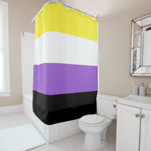 Nonbinary Pride Flag Shower Curtain