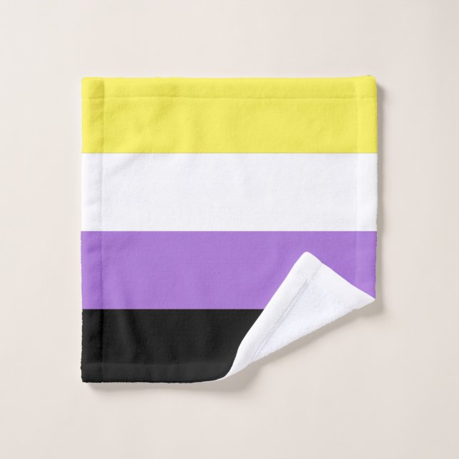 Nonbinary Pride Flag Wash Cloth (Wash Cloth)