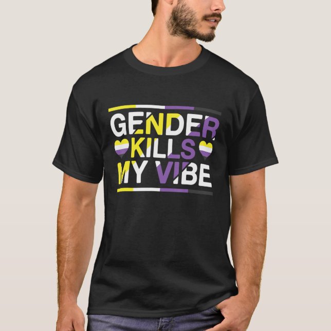 Nonbinary Pride  Genderfluid Gender Rights Non Bin T-Shirt (Front)