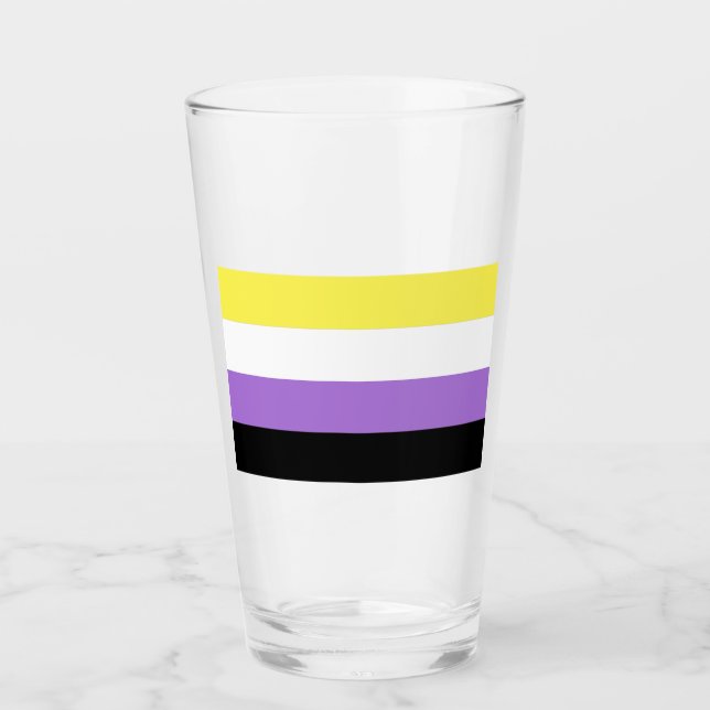 Nonbinary Pride Glass (Front)