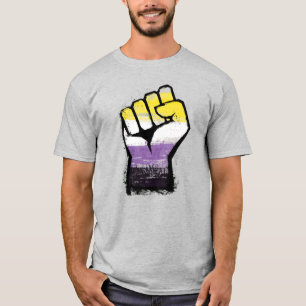 Nonbinary Pride Protest Fist T-Shirt