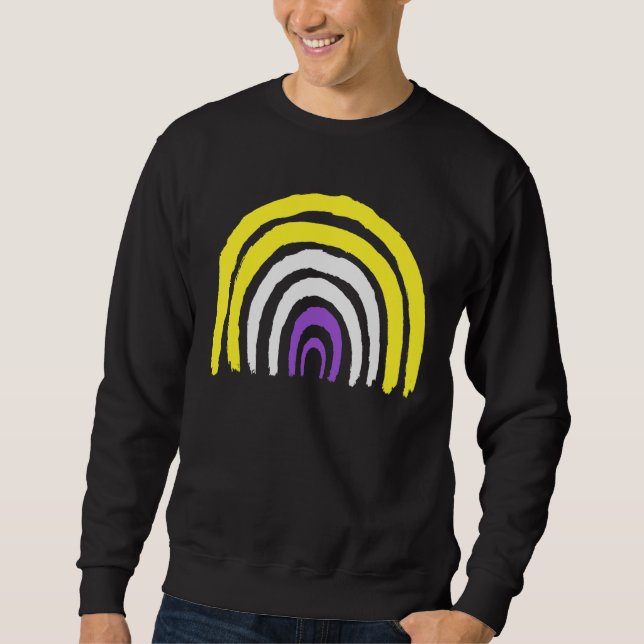 Nonbinary Pride Rainbow Sweatshirt (Front)