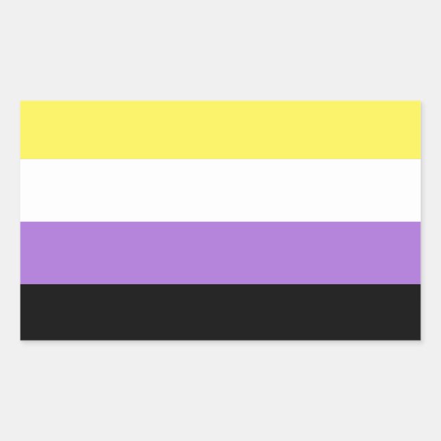 Nonbinary Pride Rectangular Sticker (Front)