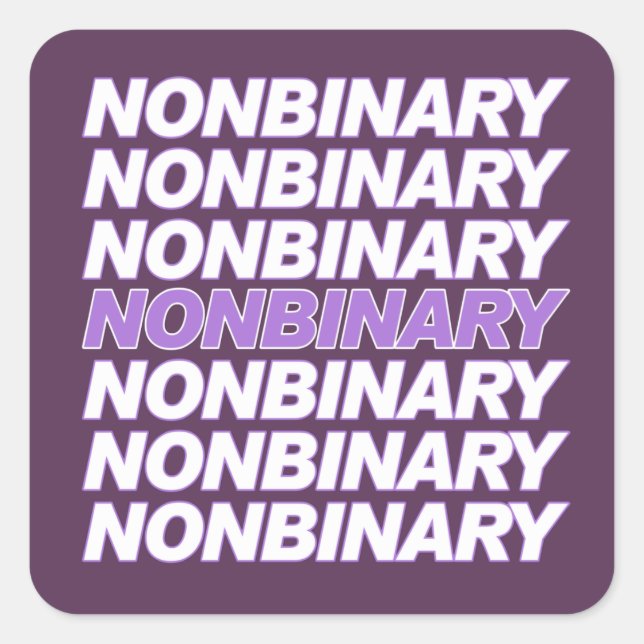 Nonbinary Pride  Square Sticker (Front)