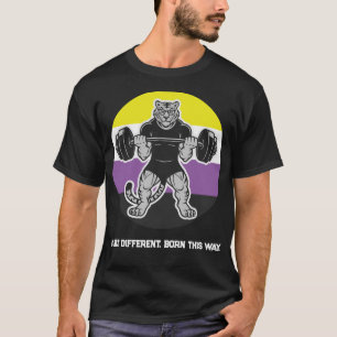 Nonbinary Pride Tiger Lifter Gym Shirt — Born This