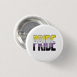 Nonbinary Pride Word 3 Cm Round Badge