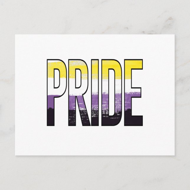 Nonbinary Pride Word Postcard (Front)