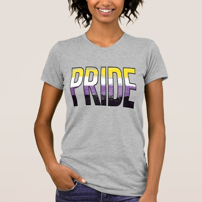 Nonbinary Pride Word T-Shirt (Front)