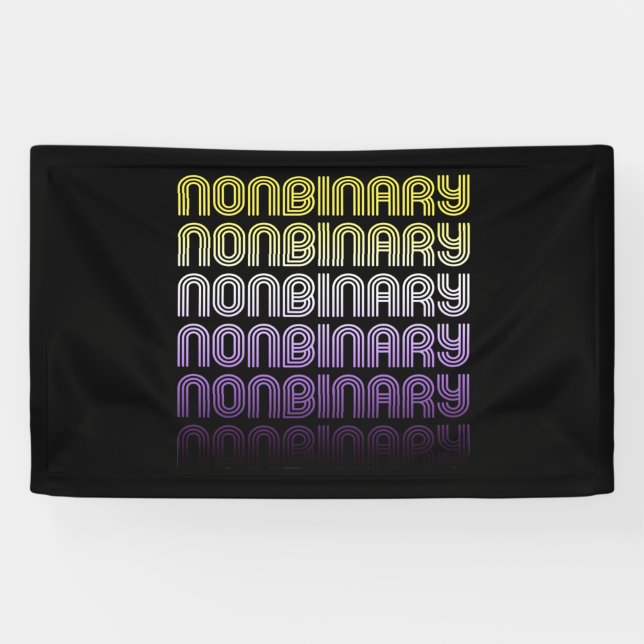 Nonbinary Retro Pride Banner (Horizontal)