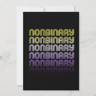 Nonbinary Retro Pride Holiday Card