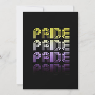 Nonbinary Retro Pride Holiday Card