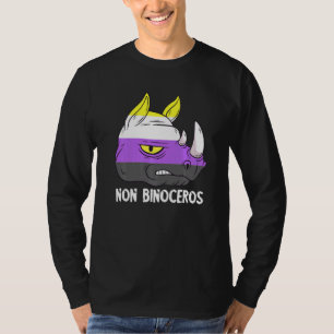 Nonbinary Rhinoceros LGBTQ Nonbinary Flag Nonbinar T-Shirt